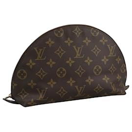 Louis Vuitton-LOUIS VUITTON Monogram Trousse Demi Ronde Cosmetic Pouch M47520 LV Auth bs18635-Monogram