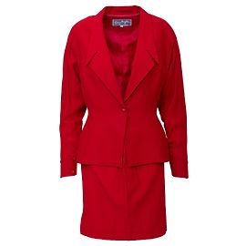 Set giacca e gonna vintage Thierry Mugler Rosso