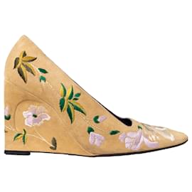 Fendi-Fendi Vintage Embroidered Wedge Heels-Other