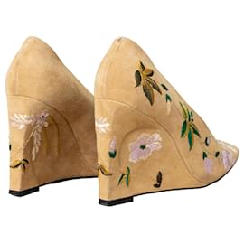 Fendi-Fendi Vintage Embroidered Wedge Heels-Other