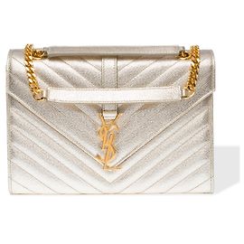 Bolsa YVES SAINT LAURENT em Couro Dourado - 102294 Dourado