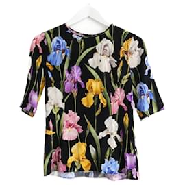 Dolce & Gabbana-Dolce & Gabbana Lily Print Silk Top-Multiple colors