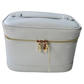 Louis Vuitton-LOUIS VUITTON Nice Mini Toiletry Case white epi leather new-White