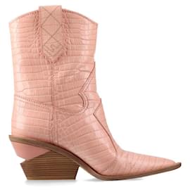 Fendi-Mock Croc-Pink,Camel