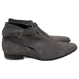 Bottes SAINT LAURENT T.EU 41 Suède Gris