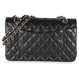 Chanel-Chanel Black Quilted Lambskin Medium Classic Double Flap Bag-Black