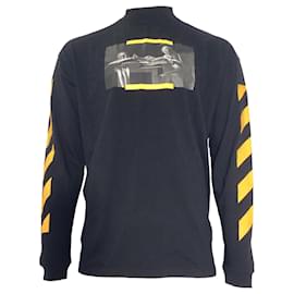 Off White-Off-White Paravaggio painting T-shirt in Black Cotton-Black