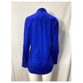Louis Vuitton-Louis Vuitton Monogram Long Sleeve Shirt in Blue Cotton-Blue