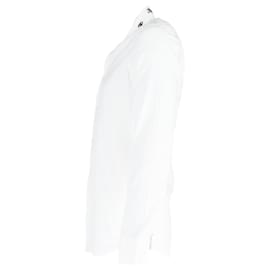 Gucci- Gucci Printed Collar Long Sleeve Shirt in White Cotton-White