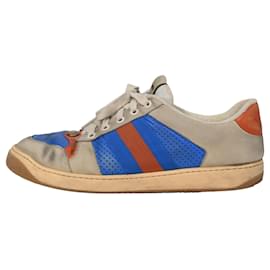 Gucci- Gucci Screener Distressed Sneakers in Multicolor Leather-Multiple colors