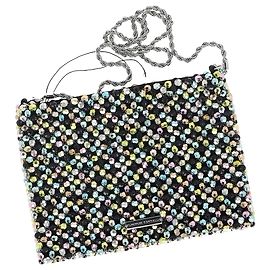 Loeffler Randall Mia Beaded Clutch in Multicolor Plastic Multiple colors