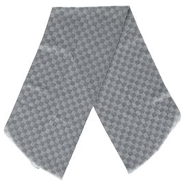 Louis Vuitton Néo Petit Damier Scarf in Grey Wool Grey