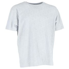 Camiseta de cuello redondo Dior Oblique en algodón gris Gris