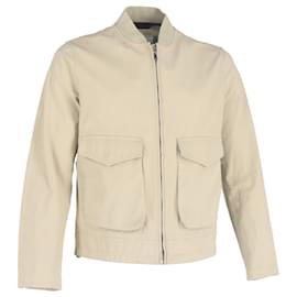Autre Marque-Mr P. Porter Stone Trucker Jacket in Beige Cotton-Beige