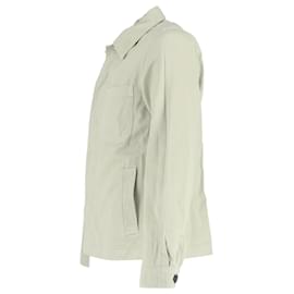 Autre Marque-MR P. Garment-Dyed Overshirt in Green Cotton-Green