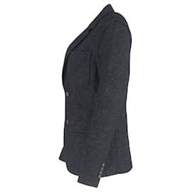 Lanvin- Lanvin Single-Breasted Blazer with Pockets in Black Wool-Black