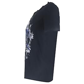 Louis Vuitton- Louis Vuitton Panther Embroidered Crewneck T-Shirt in Black Cotton-Black
