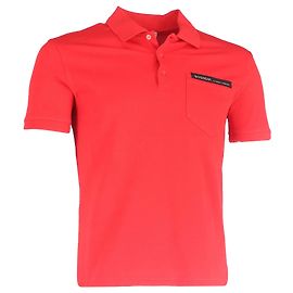 Polo de algodón rojo con logo de cinta Givenchy Roja