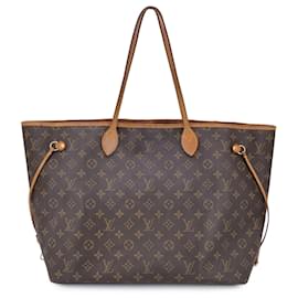 Louis Vuitton-Monogram Canvas Neverfull GM Tote Shopping Bag-Brown