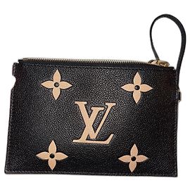 Louis Vuitton Neonoe Clutch aus Empreinte Leder Schwarz Schwarz