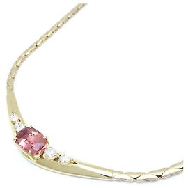 Collana in diamante Topaz Mikimoto K18YG D'oro