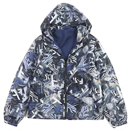 Fendi-Fendi FF Logo Reversible Jacket Navy 46-Navy blue