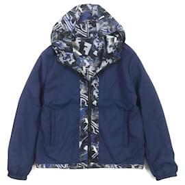 Fendi-Fendi FF Logo Reversible Jacket Navy 46-Navy blue