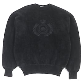 Balenciaga-Balenciaga BB Emblem Logo Sweatshirt Black S-Black