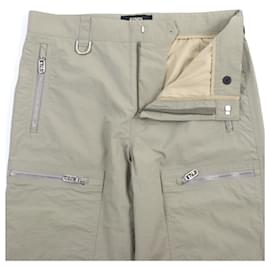 Fendi-Fendi Nylon FF Logo Military Cargo Pants-Beige