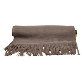 Fendi-Fendi Wool FF Pattern Scarf Brown-Brown