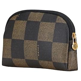 Fendi-Fendi Pequin Pouch Khaki Black PVC-Green