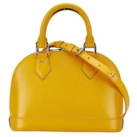 Louis Vuitton-Louis Vuitton Alma BB Leather Handbag M40866-Yellow