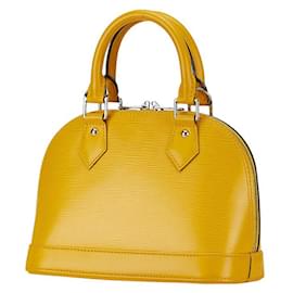 Louis Vuitton-Louis Vuitton Alma BB Leather Handbag M40866-Yellow