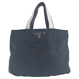 Prada-Prada Nylon Tessuto Logo Tote Bag-Black
