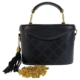 Versace-Versace Medusa Leather 2way Handbag-Black