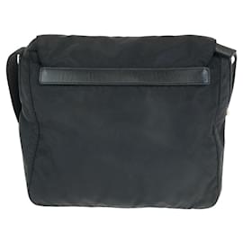 Prada-Prada Nylon Tessuto Triangle Logo Shoulder Bag-Black