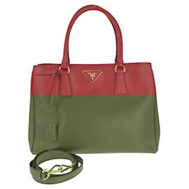 Prada-Prada Galleria Saffiano Leather Tote Bag-Red