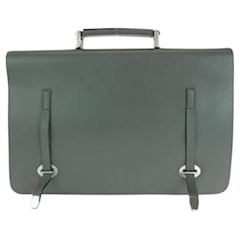 Prada-Prada Bicolor Leather Handbag-Green