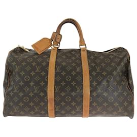 Louis Vuitton-Louis Vuitton Monogram Keepall 50 Boston Bag-Brown