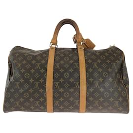 Louis Vuitton-Louis Vuitton Monogram Keepall 50 Boston Bag-Brown