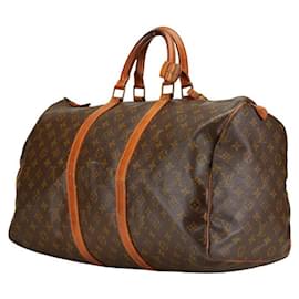 Louis Vuitton-Louis Vuitton Monogram Keepall 50 Boston Bag-Brown