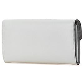 Fendi-Fendi Leather Long Wallet 8M0251-Grey