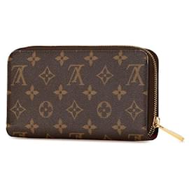 Louis Vuitton-Louis Vuitton Monogram Love Lock Zippy Wallet M64116-Brown