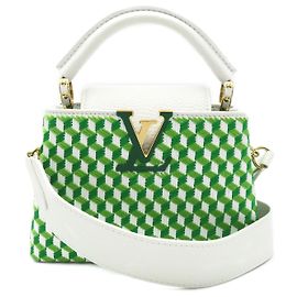 Louis Vuitton Capucines Mini 2-Wege Tasche M59879 Weiß