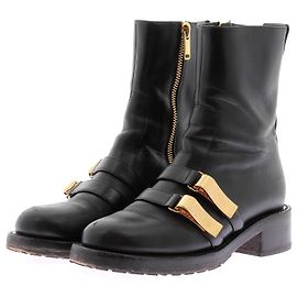 Botas ankle DIOR T.EU 39 Couro Preto