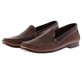 Autre Marque-NON SIGNE / UNSIGNED Flats T.EU 38 Leather-Brown