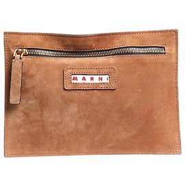 Marni Beige Wildledertasche Braun