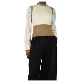 Loro Piana Neutrales Cashmere-Farbblock-Weste - Größe UK 6 Andere