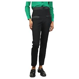 Chanel-Black wool trousers - size UK 8-Black