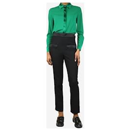 Chanel-Black wool trousers - size UK 8-Black